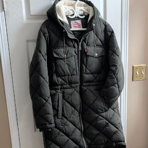 Levi's Dark green Quilted Winter Coat